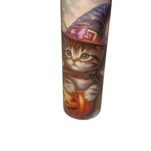 *NEW* Murricon Multicolor Cat Pumpkin Halloween Stainless Tumbler Ladies 20oz